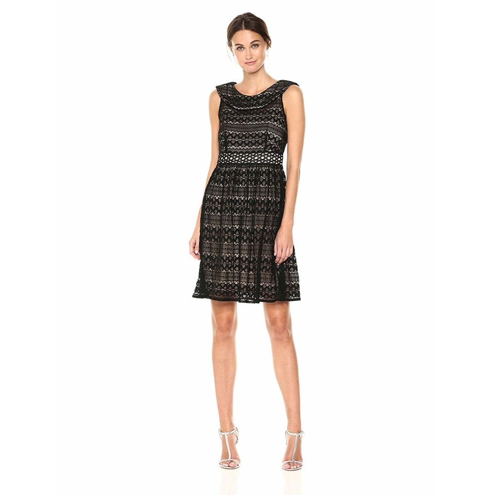 Taylor Women's Fit and Flare Cap Sleeve Dress